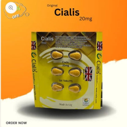 Cialis (UK) Film Coated Tadalafil Tabalets for Erectile Dysfunction (ED) Treats(Book 20 mg)