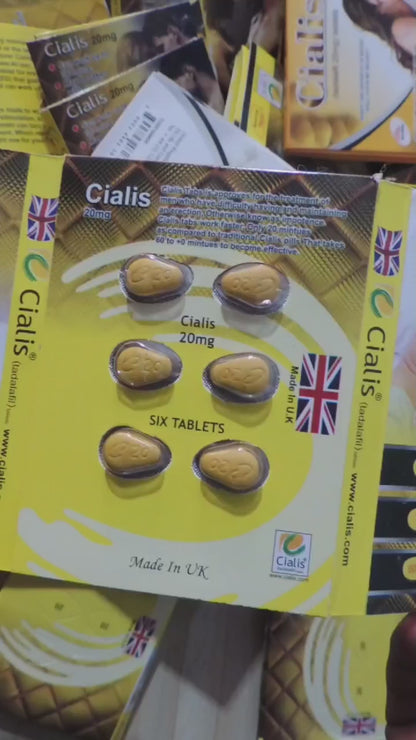 Cialis (UK) Film Coated Tadalafil Tabalets for Erectile Dysfunction (ED) Treats(Book 20 mg)